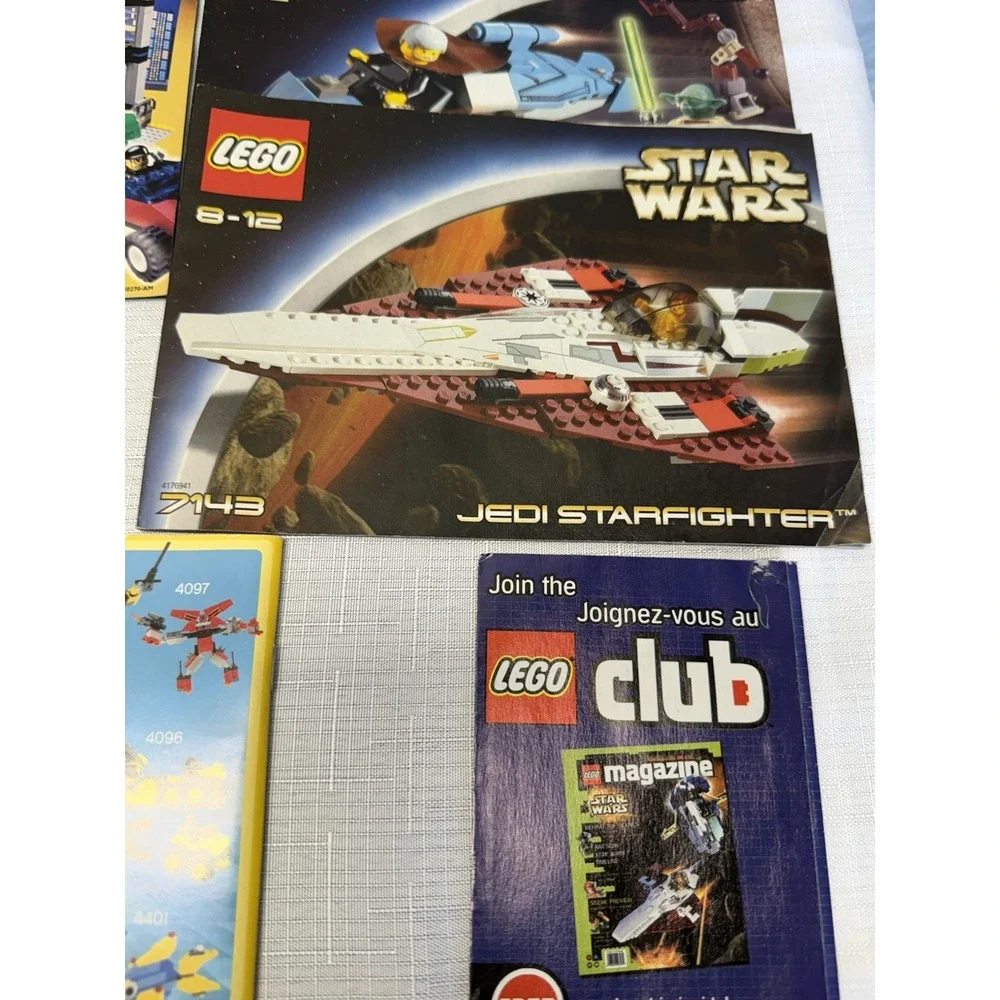 Vintage LEGO Instruction Manuals 9 Piece Lot Star Wars Technic 2000s Catalogs